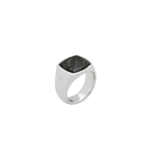 KAY RING BLACK LARVIKITE