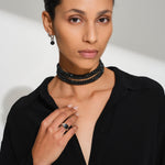 KAY RING BLACK LARVIKITE