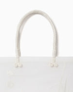 Floral Embroidered Handbag -WHITE