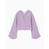 Washable Linen Knitted Cardigan -PURPLE