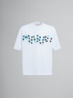 DAISYロゴプリント ホワイトジャージー製Tシャツ -WHITE