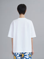 DAISYロゴプリント ホワイトジャージー製Tシャツ -WHITE