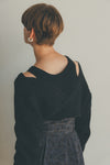 CACHE COEUR LAYER KNIT TOPS -BLACK