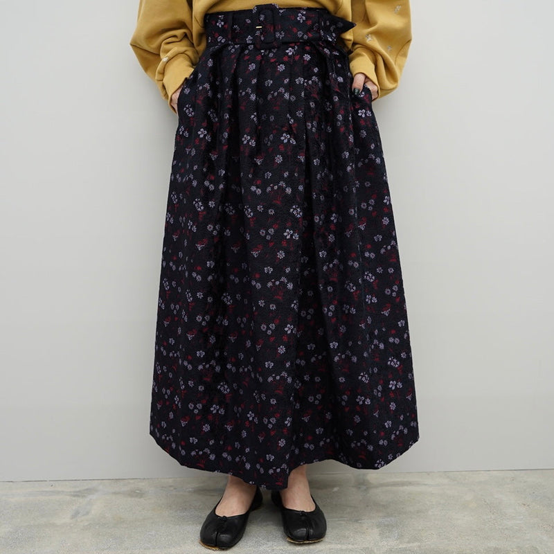 Floral Jacquard Flared Skirt – THEMARKET