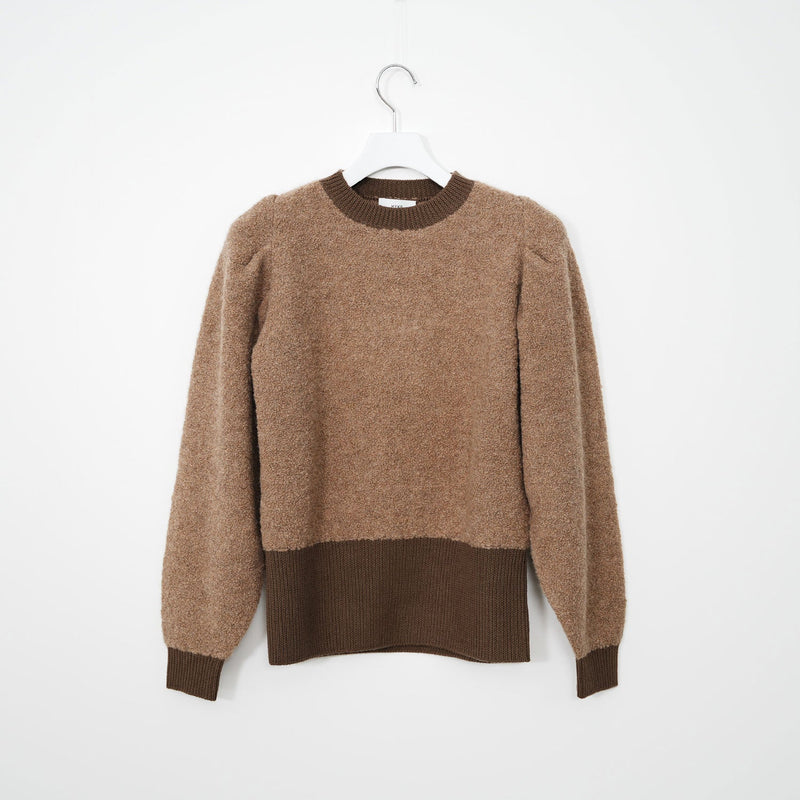 【HYKE】ALPACA SWEATER POWER SHOULDER