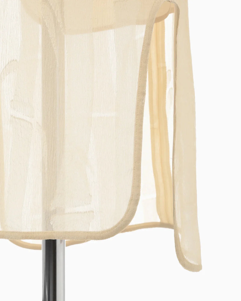 Bamboo Motif Willow Jacquard Sheer Skirt