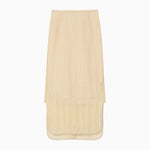 Bamboo Motif Willow Jacquard Sheer Skirt