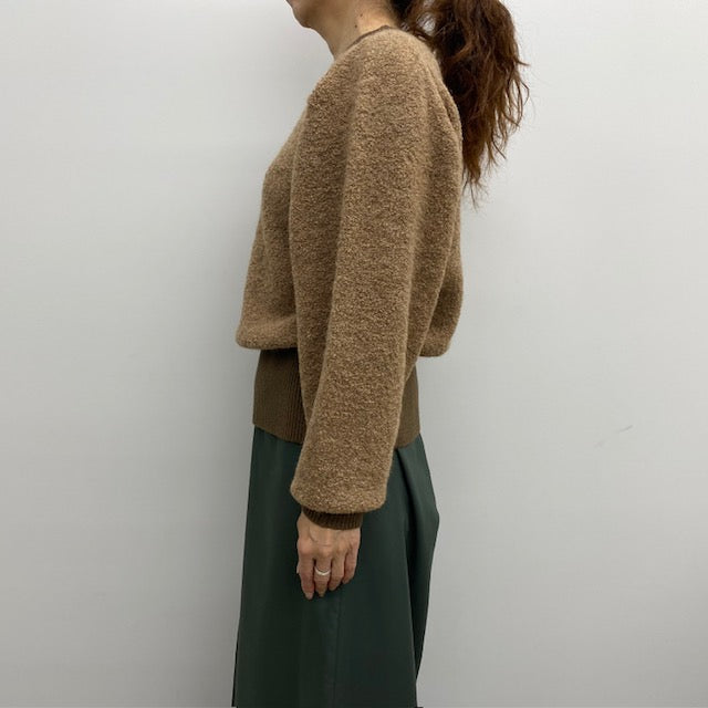 【HYKE】ALPACA SWEATER POWER SHOULDER