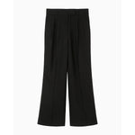 Linen Touch Triacetate Cropped Trousers