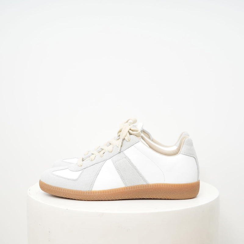 Replica calfskin sneakers -WHITE