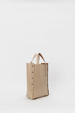 assemble hand bag tall M -BEIGE-